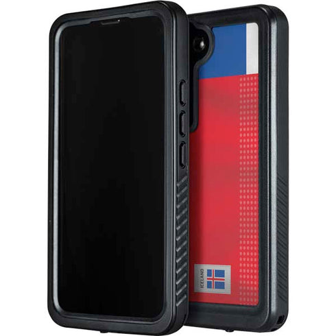 Iceland Soccer Flag Galaxy S24 Plus Waterproof Case